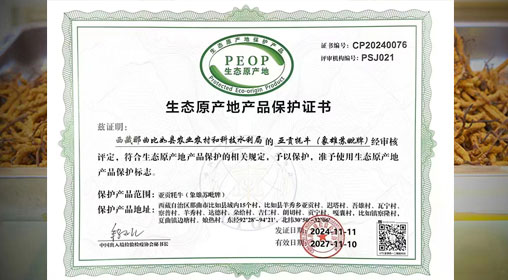 德耀娜秀 奮進比如║熱烈祝賀！比如縣“亞貢牦?！比脒x農(nóng)業(yè)農(nóng)村部全國名特優(yōu)新農(nóng)產(chǎn)品名錄